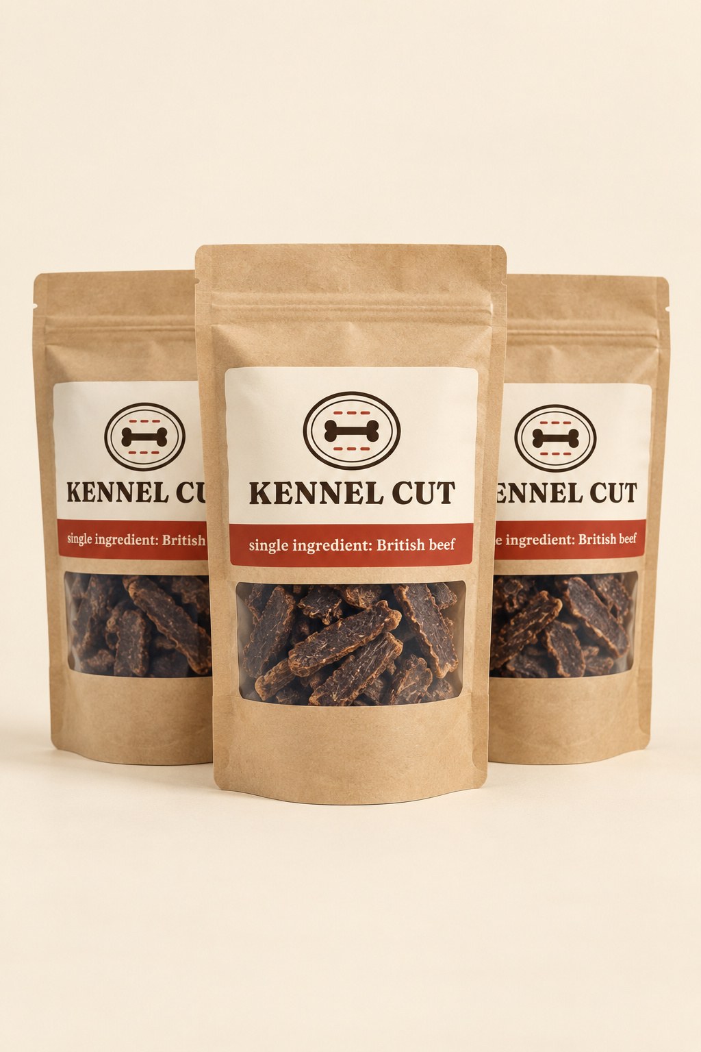 Beef biltong for dogs: 3 x 100g